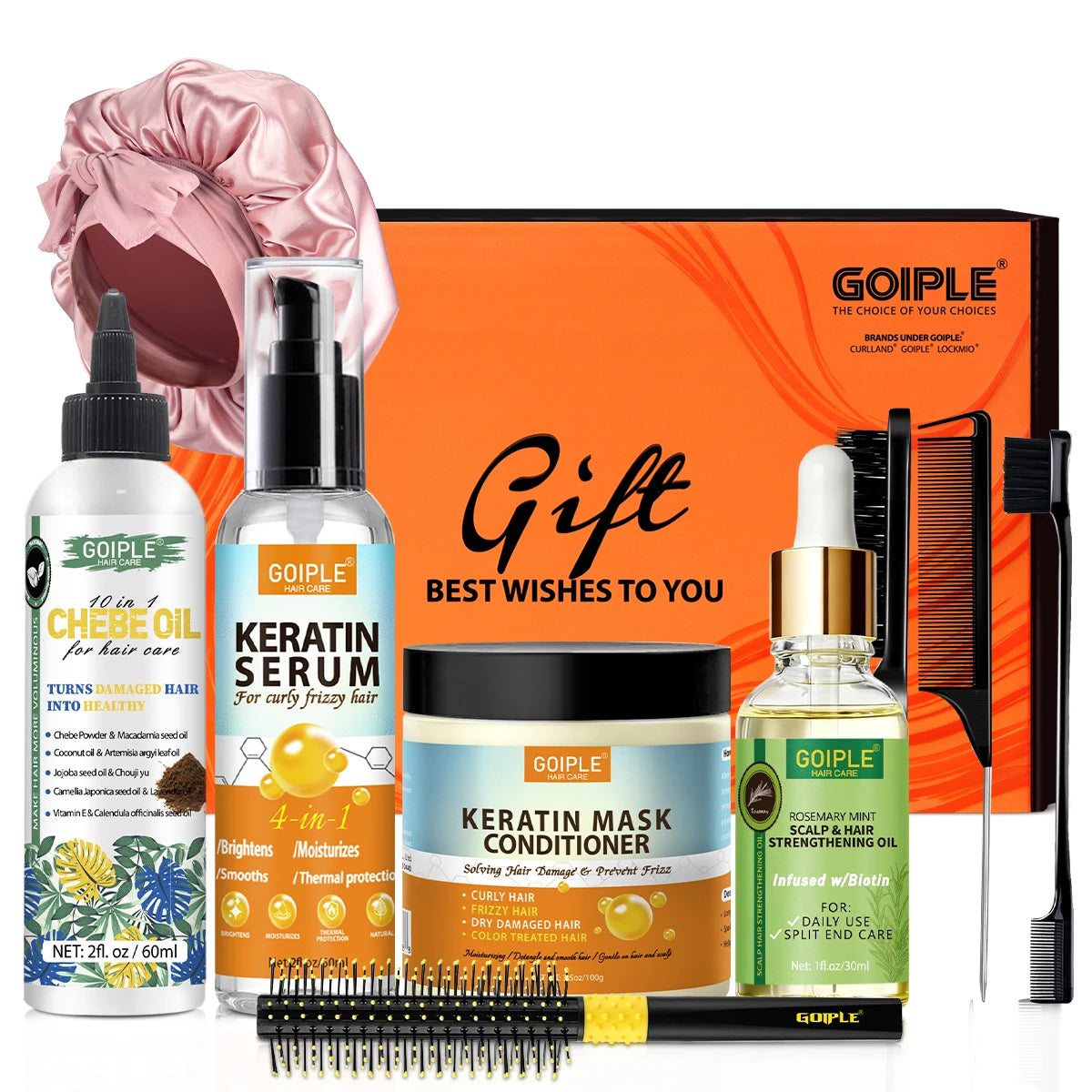 Hair Growth Set Men Women Regrowth CHEBE Oil Moisturizing Anti-frizz rosemary Oil Smoothing Nourishing Keratin Serum & Hair Mask