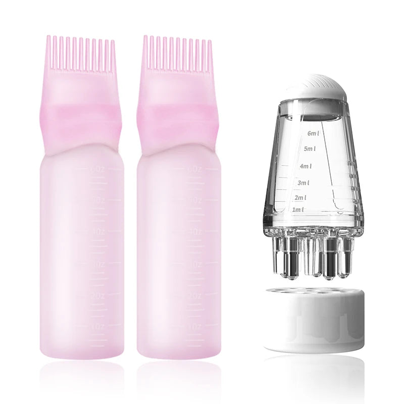 2/3pcs Hair Growth Essential Oil Applicator Bottle & 1ml Scalp Massage Comb Set - Anti-Loss, Scalp Care Tools for All Hair Types