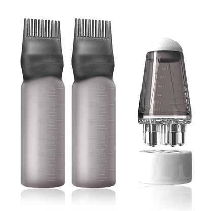 2/3pcs Hair Growth Essential Oil Applicator Bottle &amp; 1ml Scalp Massage Comb Set - Anti-Loss, Scalp Care Tools for All Hair Types