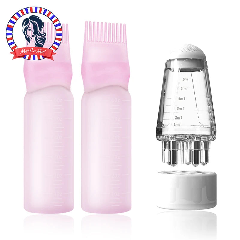 2/3pcs Hair Growth Essential Oil Applicator Bottle &amp; 1ml Scalp Massage Comb Set - Anti-Loss, Scalp Care Tools for All Hair Types