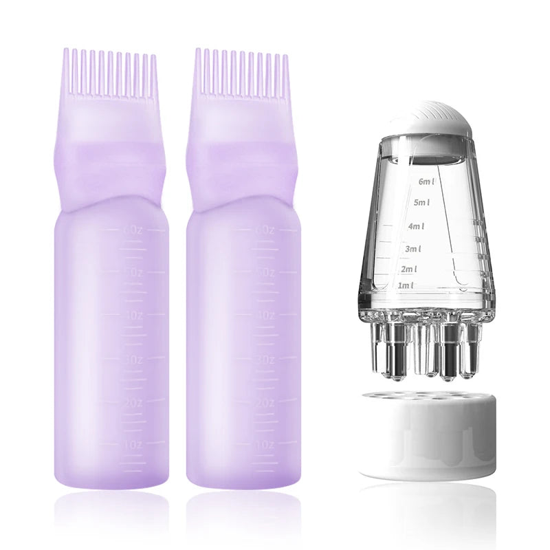 2/3pcs Hair Growth Essential Oil Applicator Bottle &amp; 1ml Scalp Massage Comb Set - Anti-Loss, Scalp Care Tools for All Hair Types