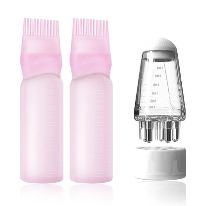 2/3pcs Hair Growth Essential Oil Applicator Bottle &amp; 1ml Scalp Massage Comb Set - Anti-Loss, Scalp Care Tools for All Hair Types