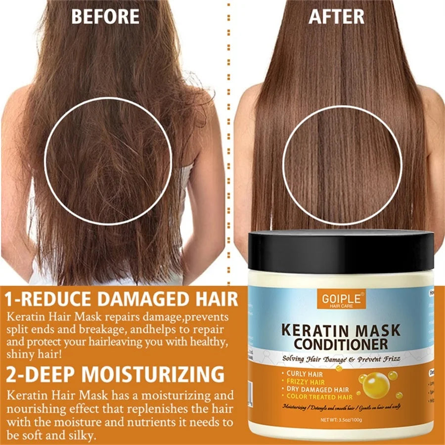 Hair Growth Set Men Women Regrowth CHEBE Oil Moisturizing Anti-frizz rosemary Oil Smoothing Nourishing Keratin Serum &amp; Hair Mask